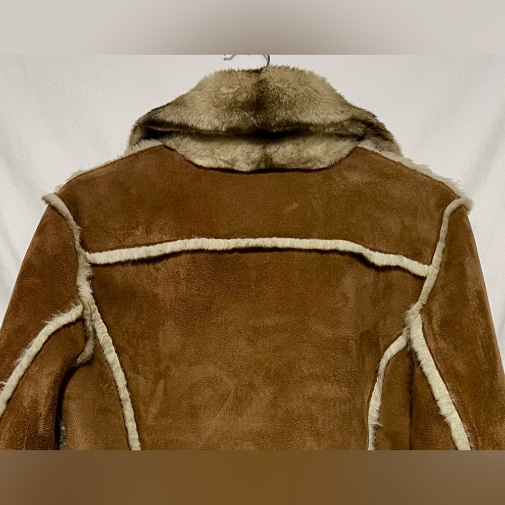 NWOT Dennis Basso Reversible Long Suede Fur Coat Jacket Fall Winter Cozy Warm - Picture 9 of 10